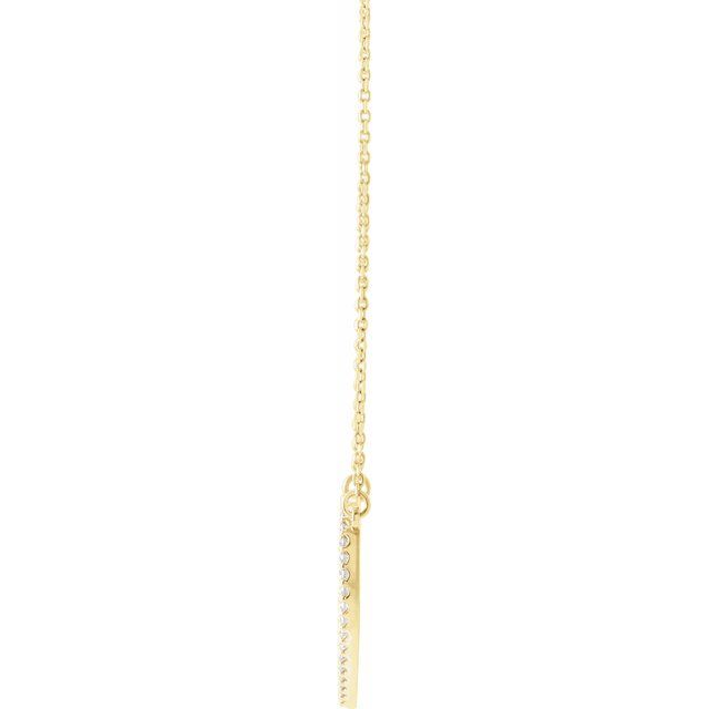 14K Yellow 1/4 CTW Natural Diamond Heart 16' Necklace
