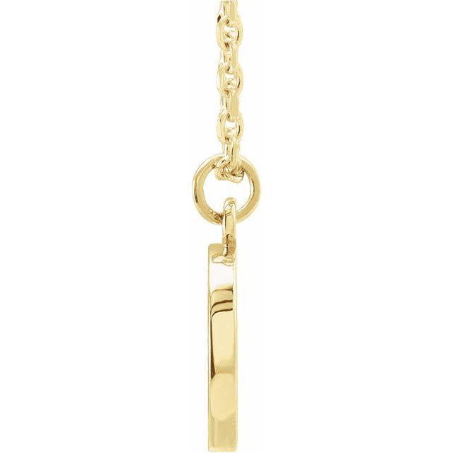 14K Yellow Peace Symbol 16-18' Necklace