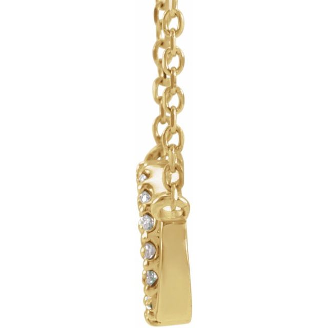 14K Yellow .05 CTW Natural Diamond Interlocking Circle 18' Necklace