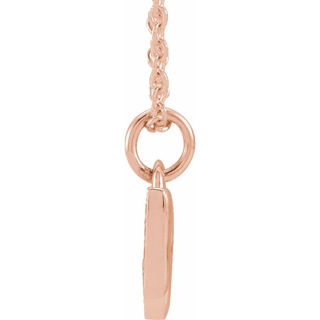 14K Rose .05 CTW Natural Diamond Petite Music Note 16-18' Necklace