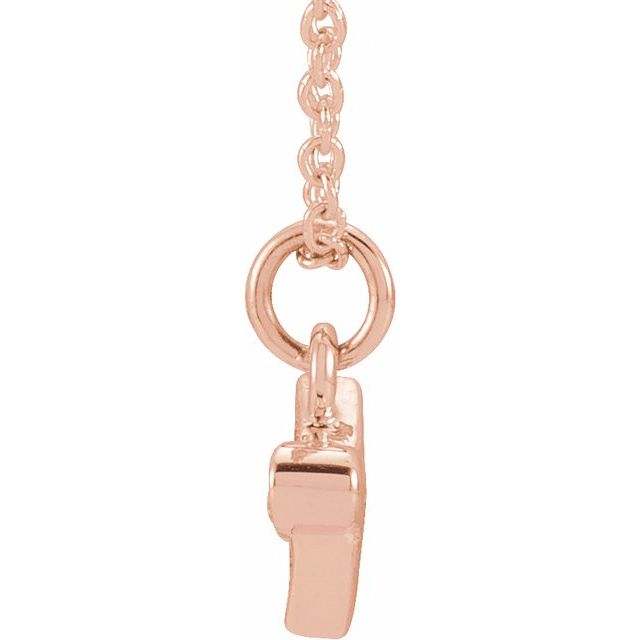 14K Rose .025 CTW Natural Diamond Petite Airplane 16-18' Necklace