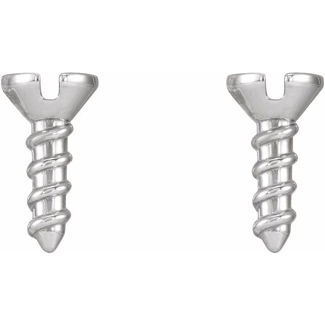 Sterling Silver Screw Earrings