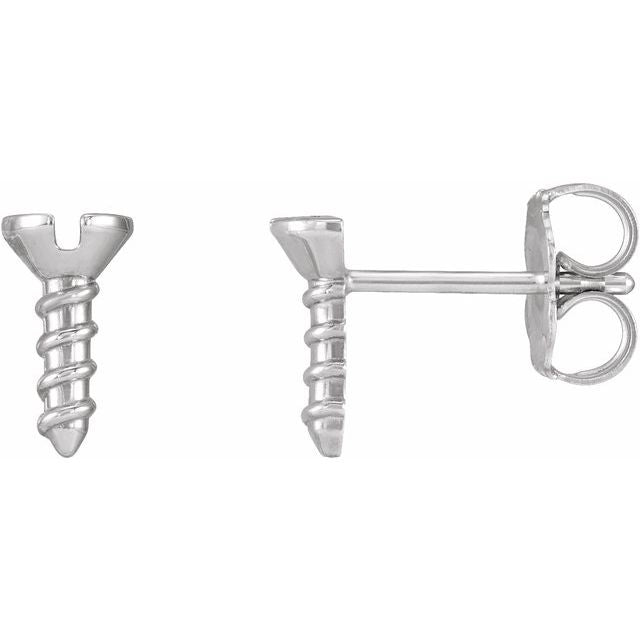 Sterling Silver Screw Earrings