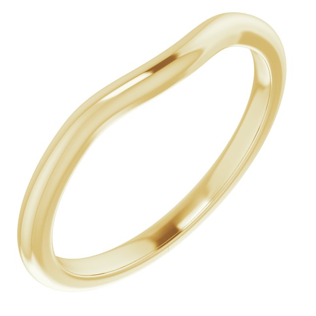 14K Yellow Band for 8x6 mm Oval Ring