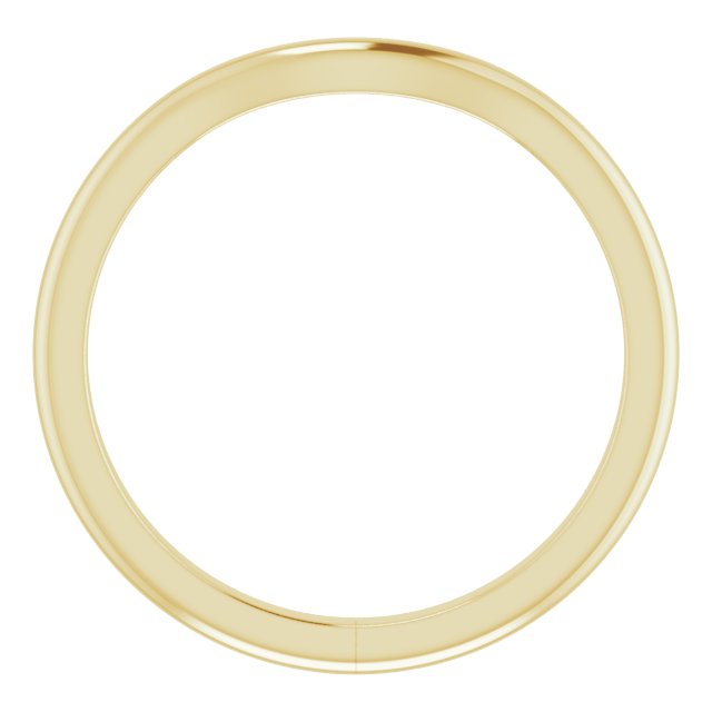 14K Yellow Band for 8x6 mm Oval Ring
