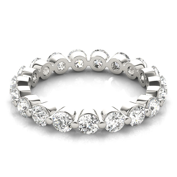 Single Shared Prong Eternity Ring