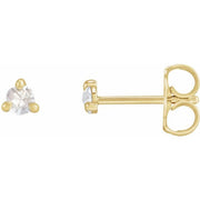 14K Yellow .04 CTW Rose-Cut Natural Diamond Stud Earrings