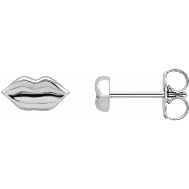 Sterling Silver Lip Earrings
