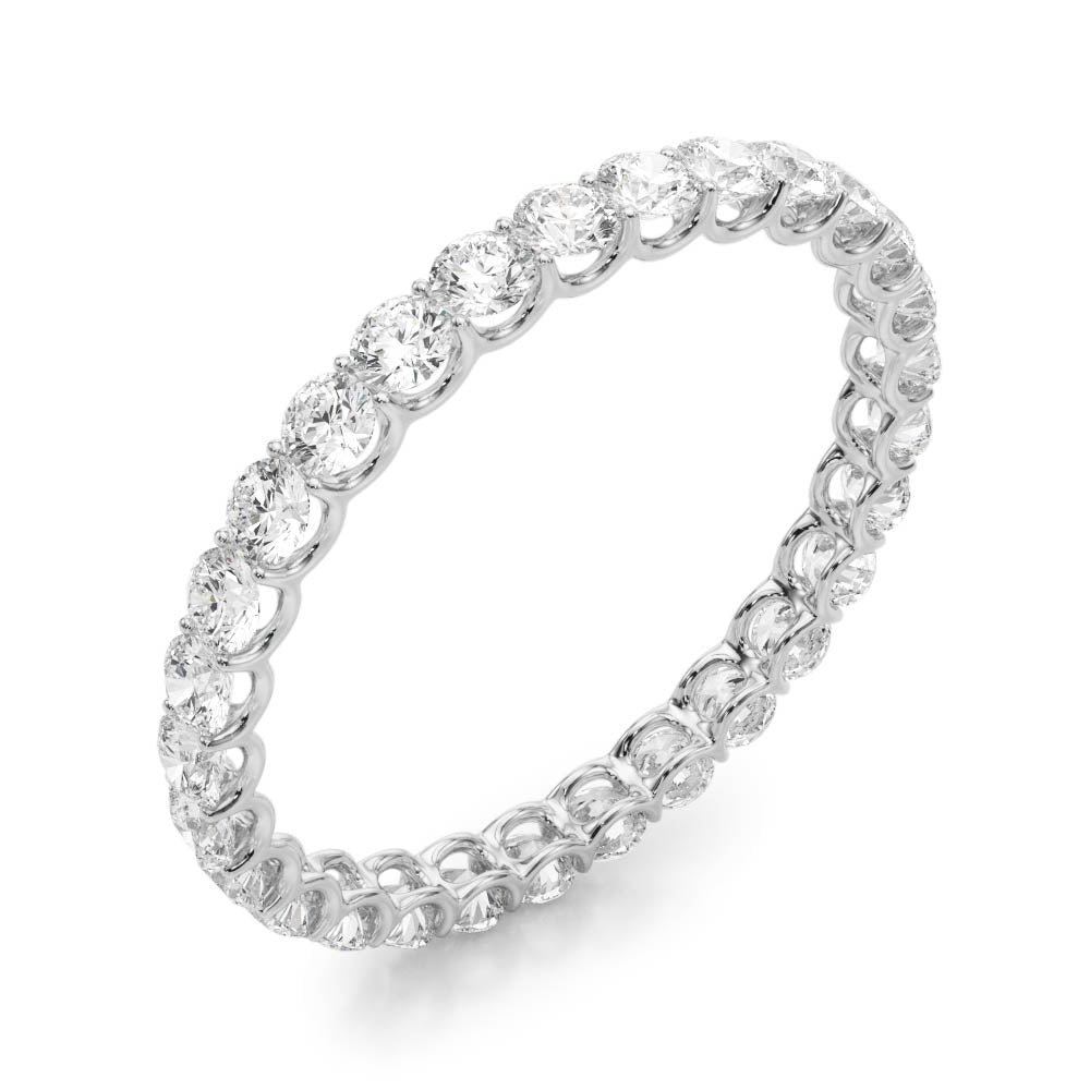 U Prong Eternity Wedding Band
