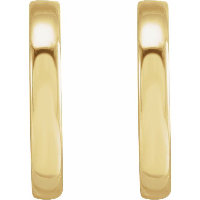 14K Yellow 10 mm Hoop Earrings