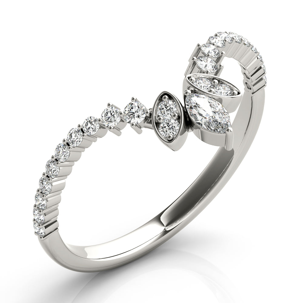Chevron With Marquise Center