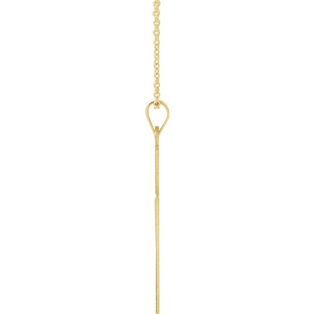 14k Yellow Cross 18' Necklace