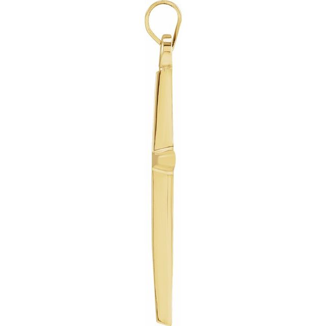 14K Yellow 32.5x18 mm Cross Pendant