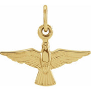 14K Yellow 18x12 mm Dove Pendant