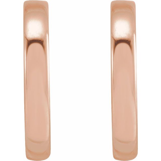 14K Rose 10 mm Hoop Earrings