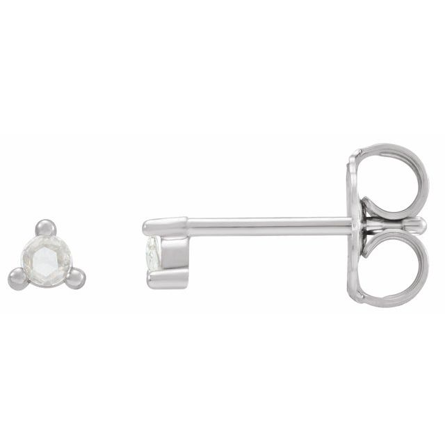 Sterling Silver 1/5 CTW Rose-Cut Natural Diamond Earrings