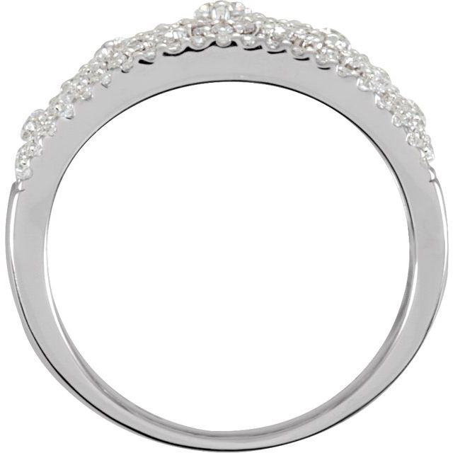 Sterling Silver Cubic Zirconia Anniversary Band Size 7