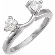 14K White 1/2 CTW Natural Diamond Wrap-Style Ring Enhancer