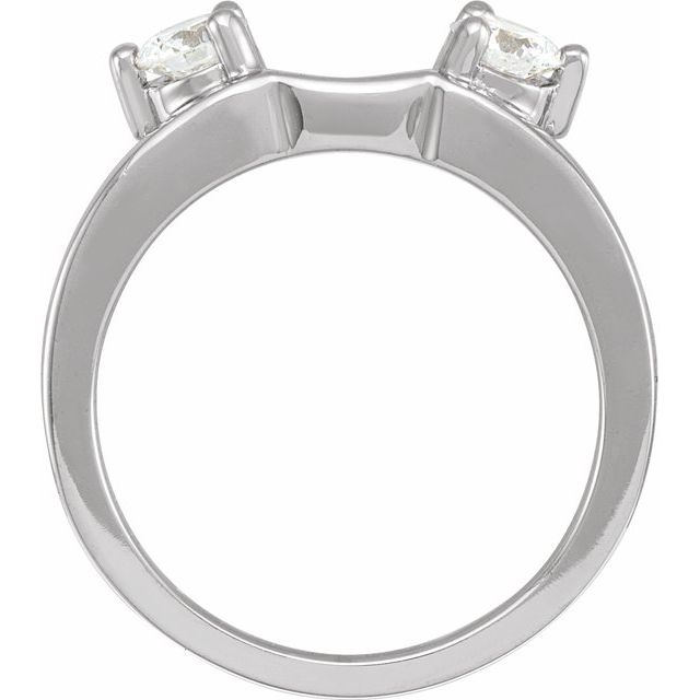 14K White 1/2 CTW Natural Diamond Wrap-Style Ring Enhancer