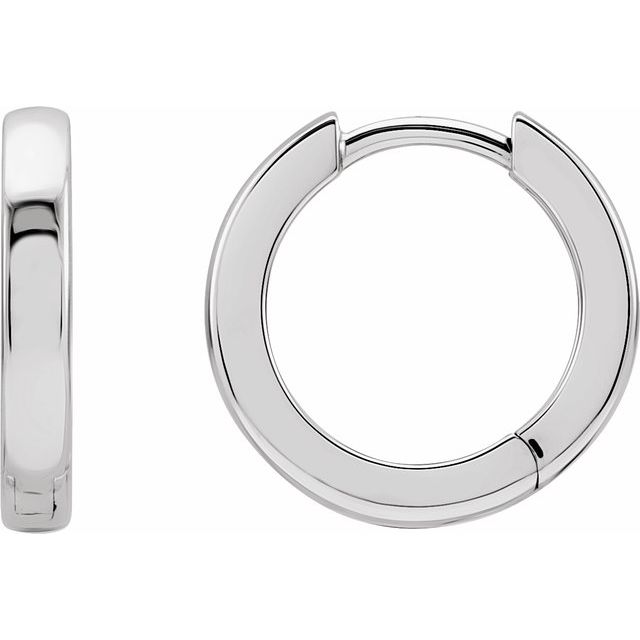 Sterling Silver Hinged 10 mm Hoop Earrings