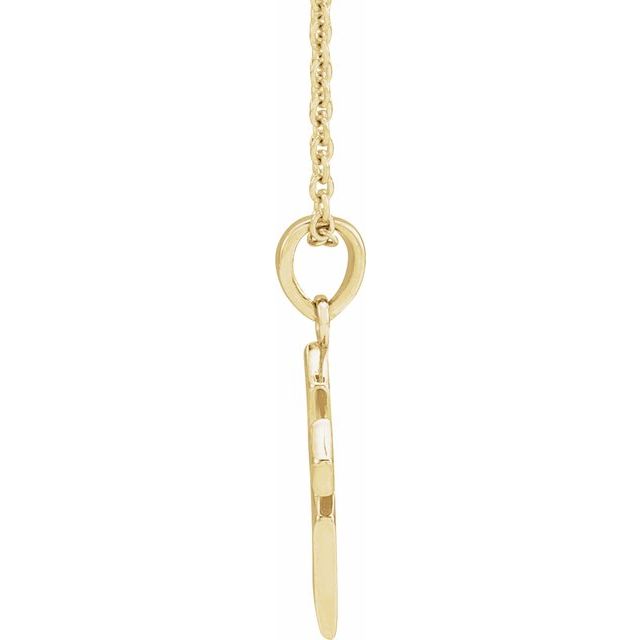 14K Yellow 18.3x9 mm Cross 16-18' Necklace