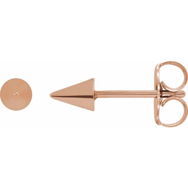 14K Rose Spike Earrings