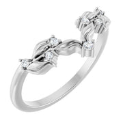 14K White .05 CTW Lab-Grown Diamond Anniversary Band