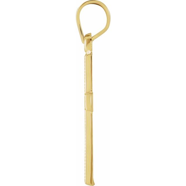 14K Yellow 15x9.5 mm Cross Pendant