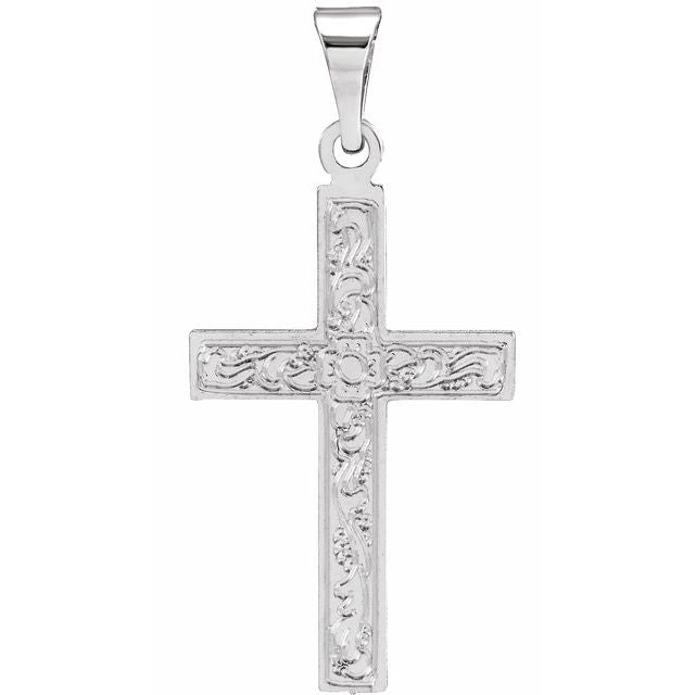 Sterling Silver 18x12 mm Cross Pendant