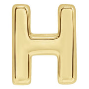 14K Yellow Block Initial H Slide Pendant
