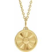 14K Yellow Sun 16-18' Necklace
