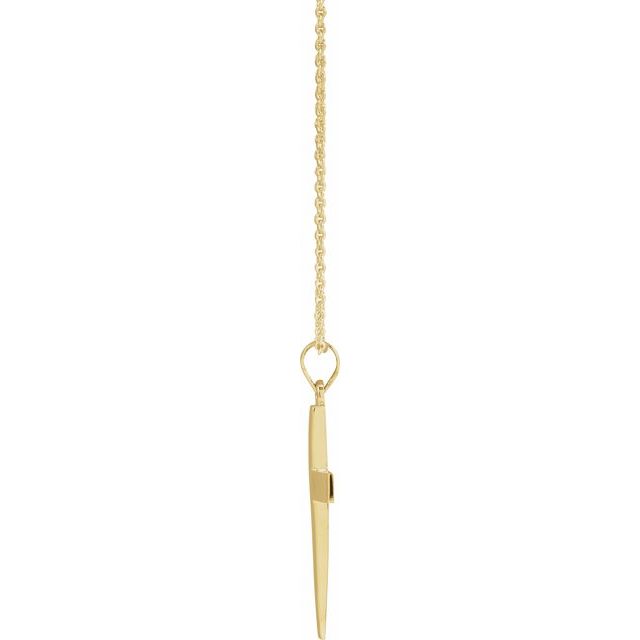 14k Yellow Cross 18' Necklace