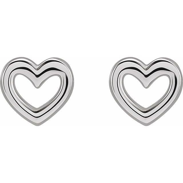 Sterling Silver Heart Earrings