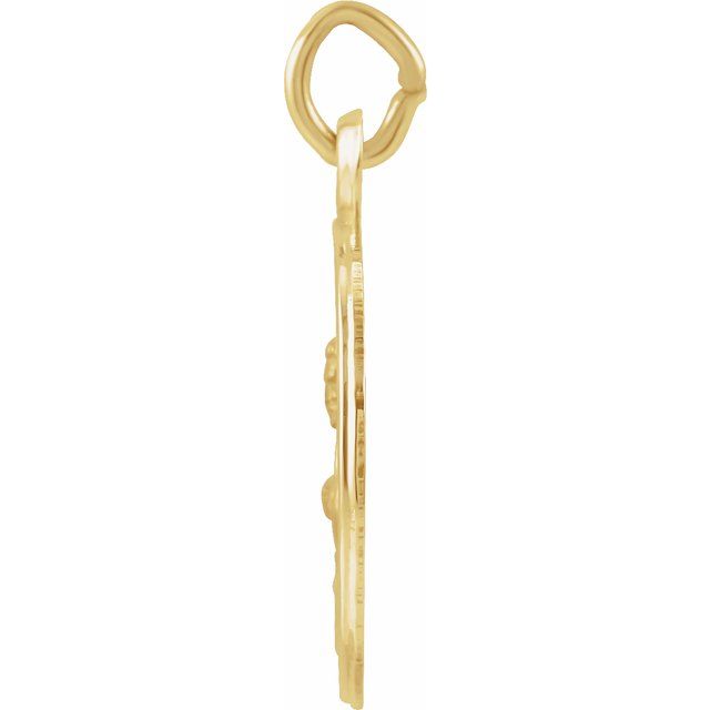 14K Yellow 12 mm Round St. John the Evangelist Medal