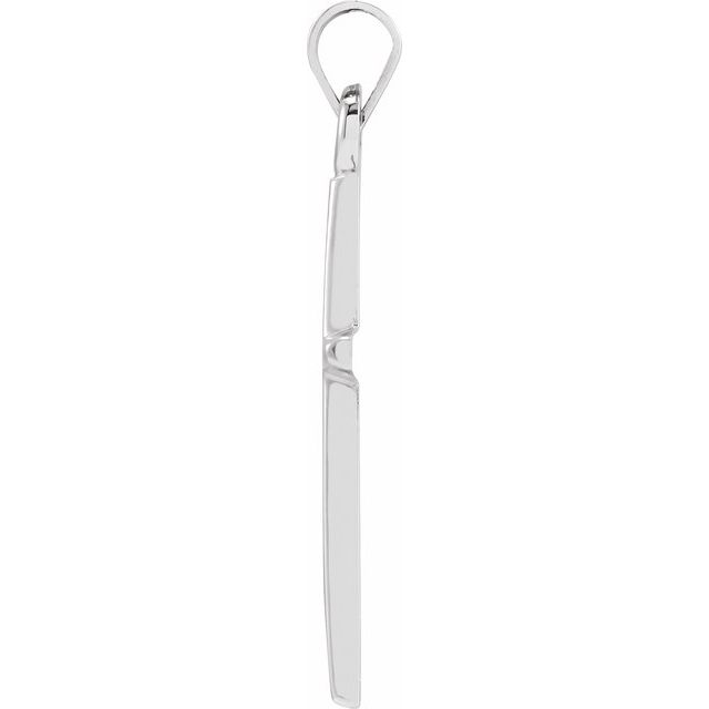 Sterling Silver 27.8x15 mm Cross Pendant