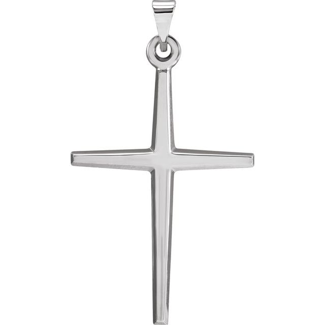 Sterling Silver 32.5x18 mm Cross Pendant