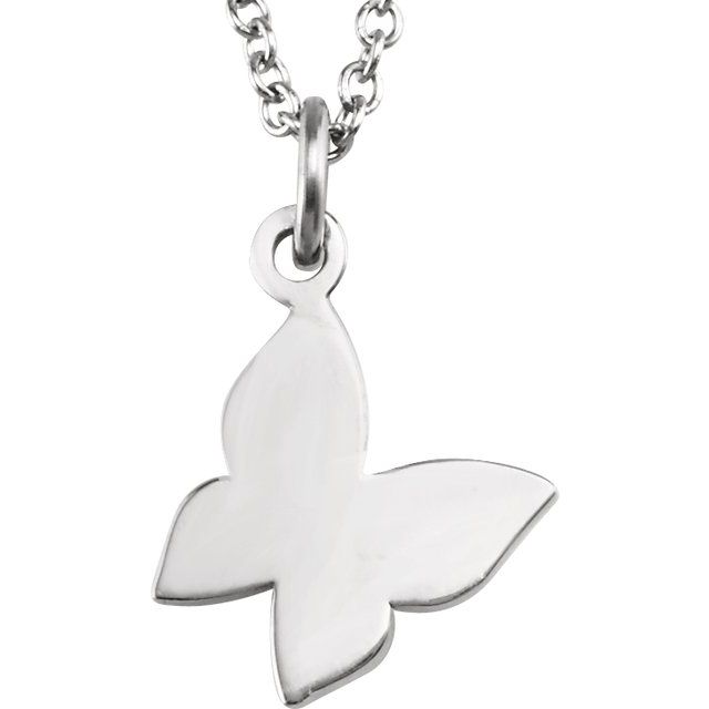 Sterling Silver Tiny Posh® Butterfly 16-18' Necklace