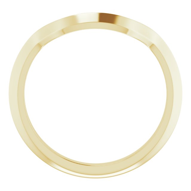 14K Yellow Band for 10x8 mm Emerald Ring