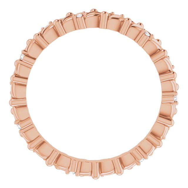 14K Rose .03 CTW Natural Diamond Band Size 7