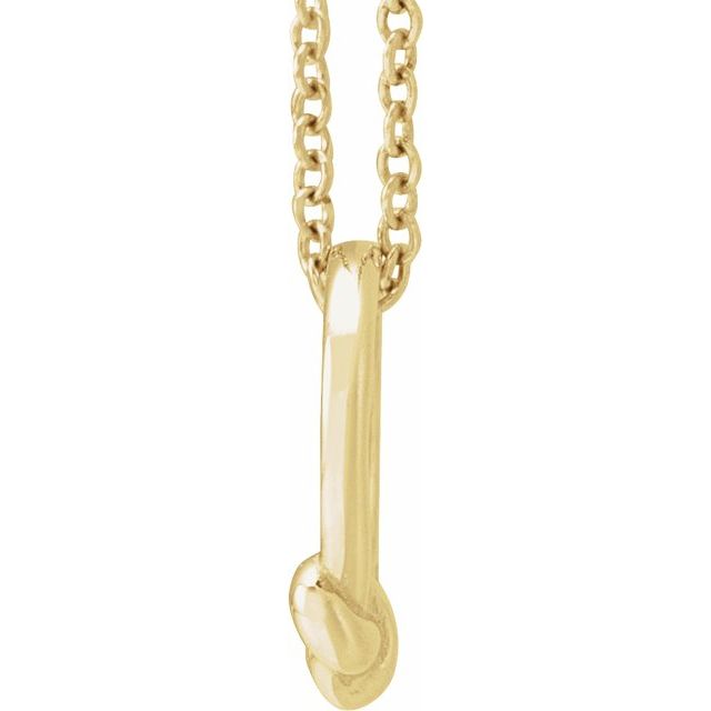 14K Yellow Circle Knot 18' Necklace