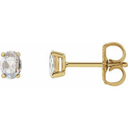 14K Yellow 1/5 CTW Rose-Cut Natural Diamond Earrings