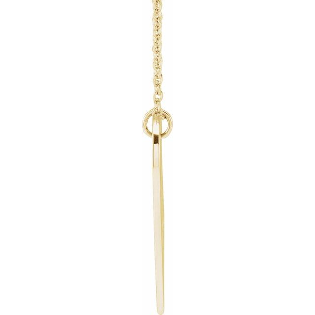 14K Yellow Evil Eye Heart 16-18' Necklace