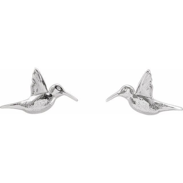 Sterling Silver Hummingbird Earrings