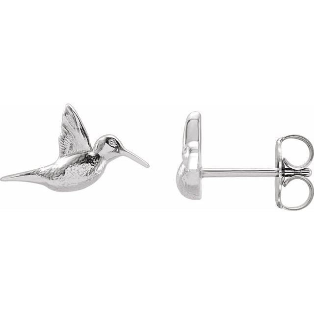 Sterling Silver Hummingbird Earrings