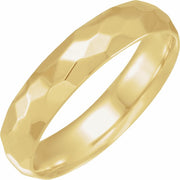 18K Yellow 5 mm Textured Patterned Band Size 8.5