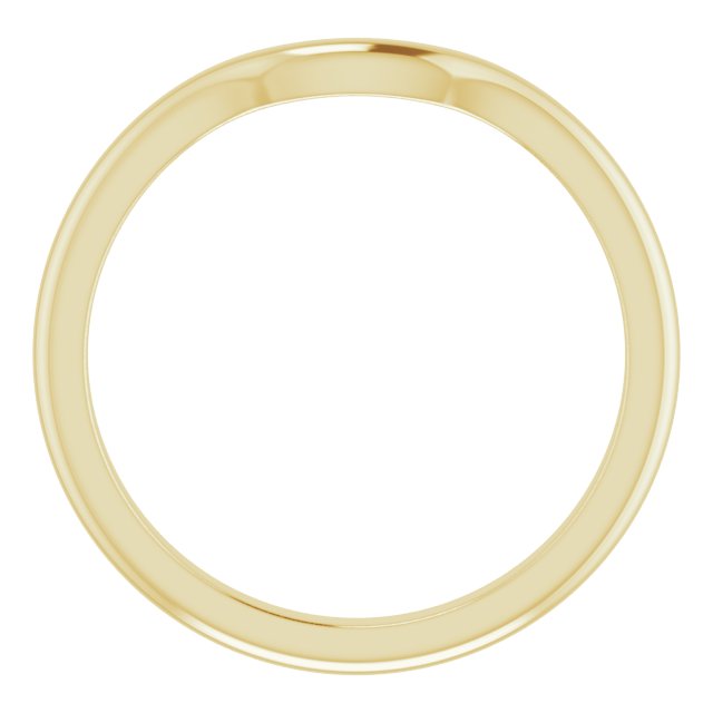 14K Yellow Band for 7x5 mm Pear Ring