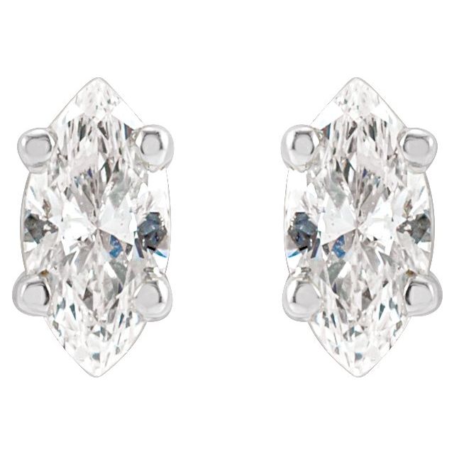 14K White 1/3 CTW Natural Diamond Earrings