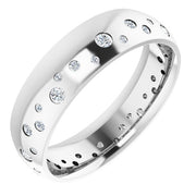 14K White 3/8 CTW Natural Diamond Band Size 10