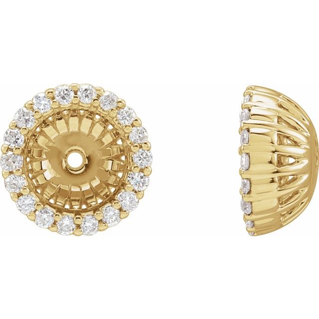 14k Yellow 1/5 Ctw Diamond Earring Jackets With 6.1 Mm Id