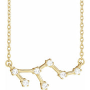 14K Yellow 1/6 CTW Natural Diamond Leo 16-18' Necklace